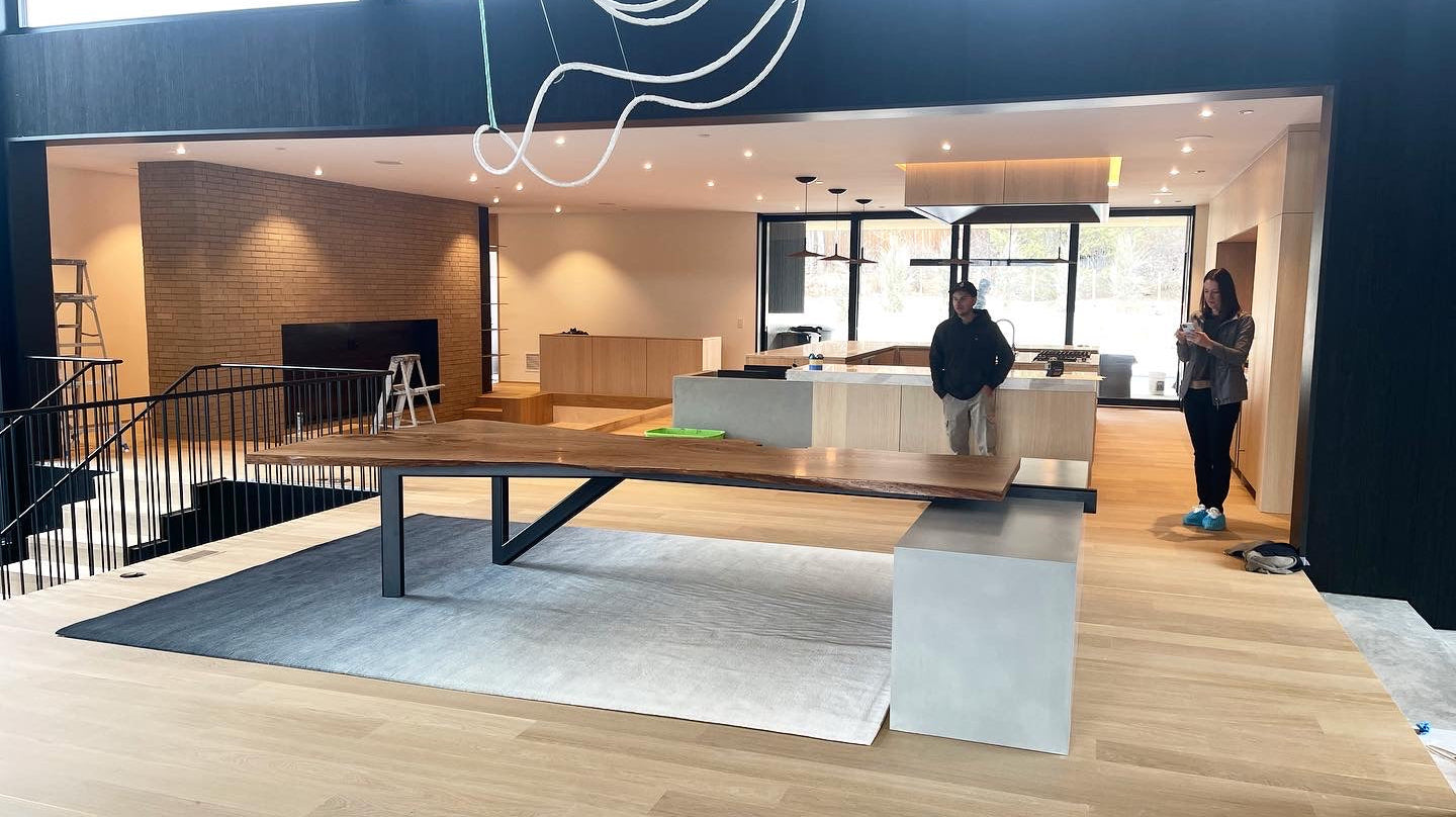 Modern in Denver - Concrete Plinth Elm Table