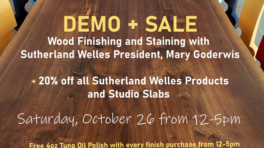 Wood Finishing and Staining DEMO + SALE
