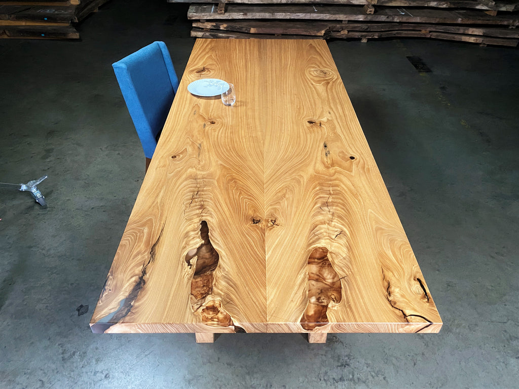 Elm Bookmatch Table Top