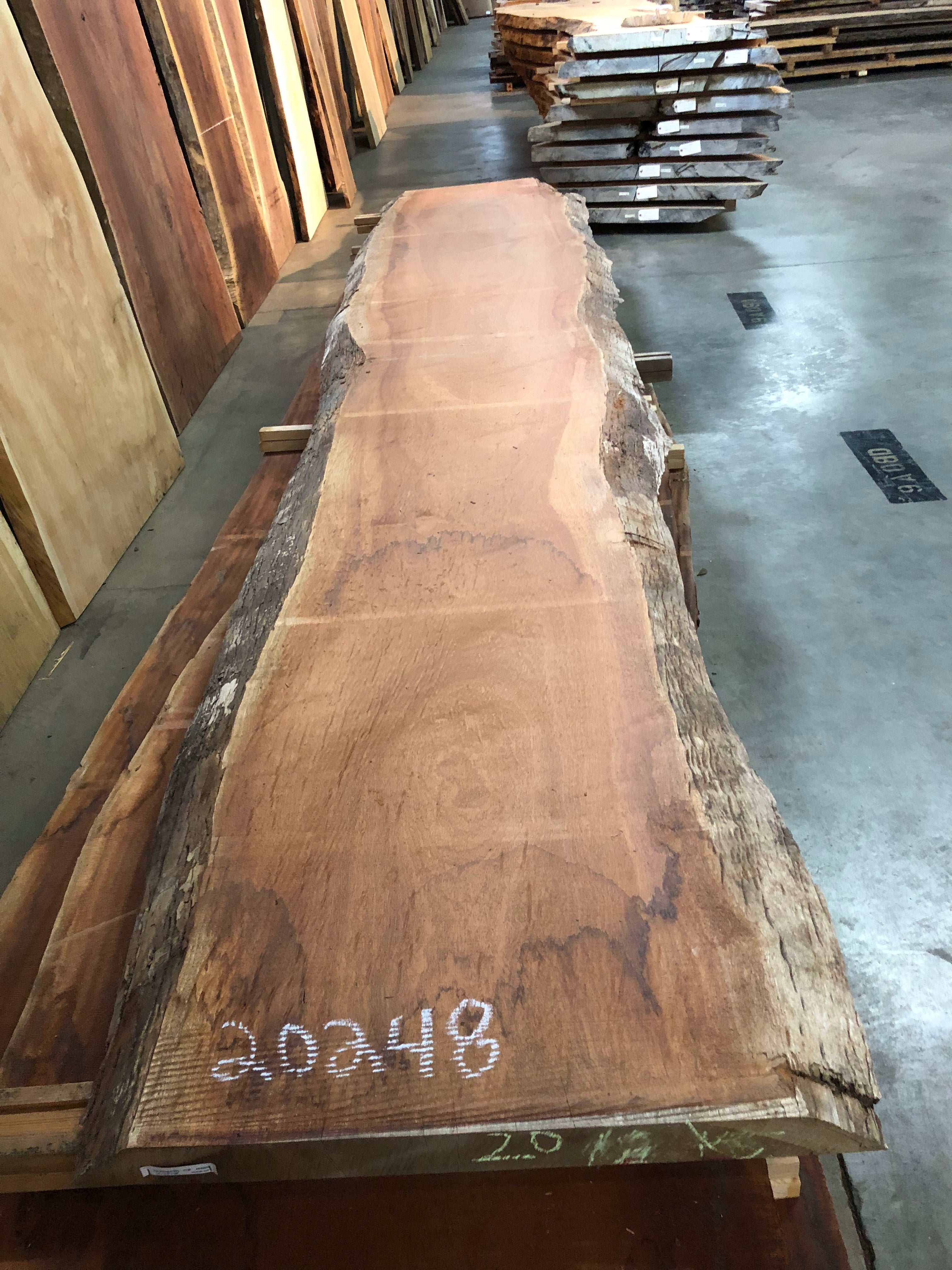 A sipo mahogany live edge slab
