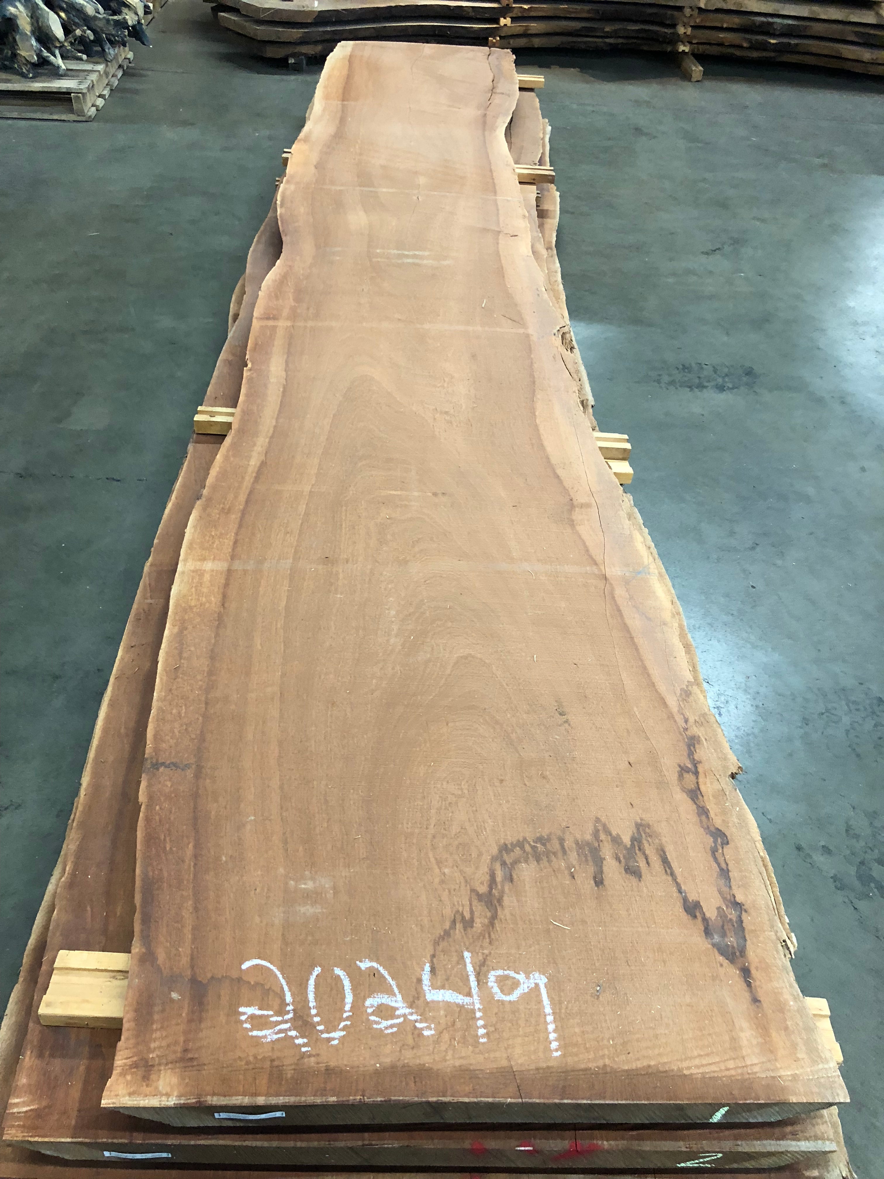 A sipo mahogany live edge slab