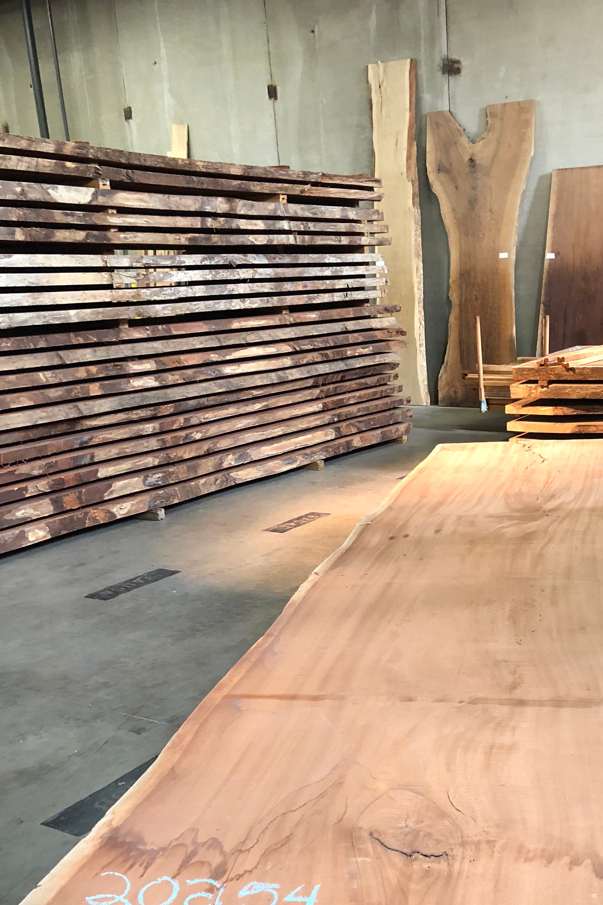 A sipo mahogany live edge slab