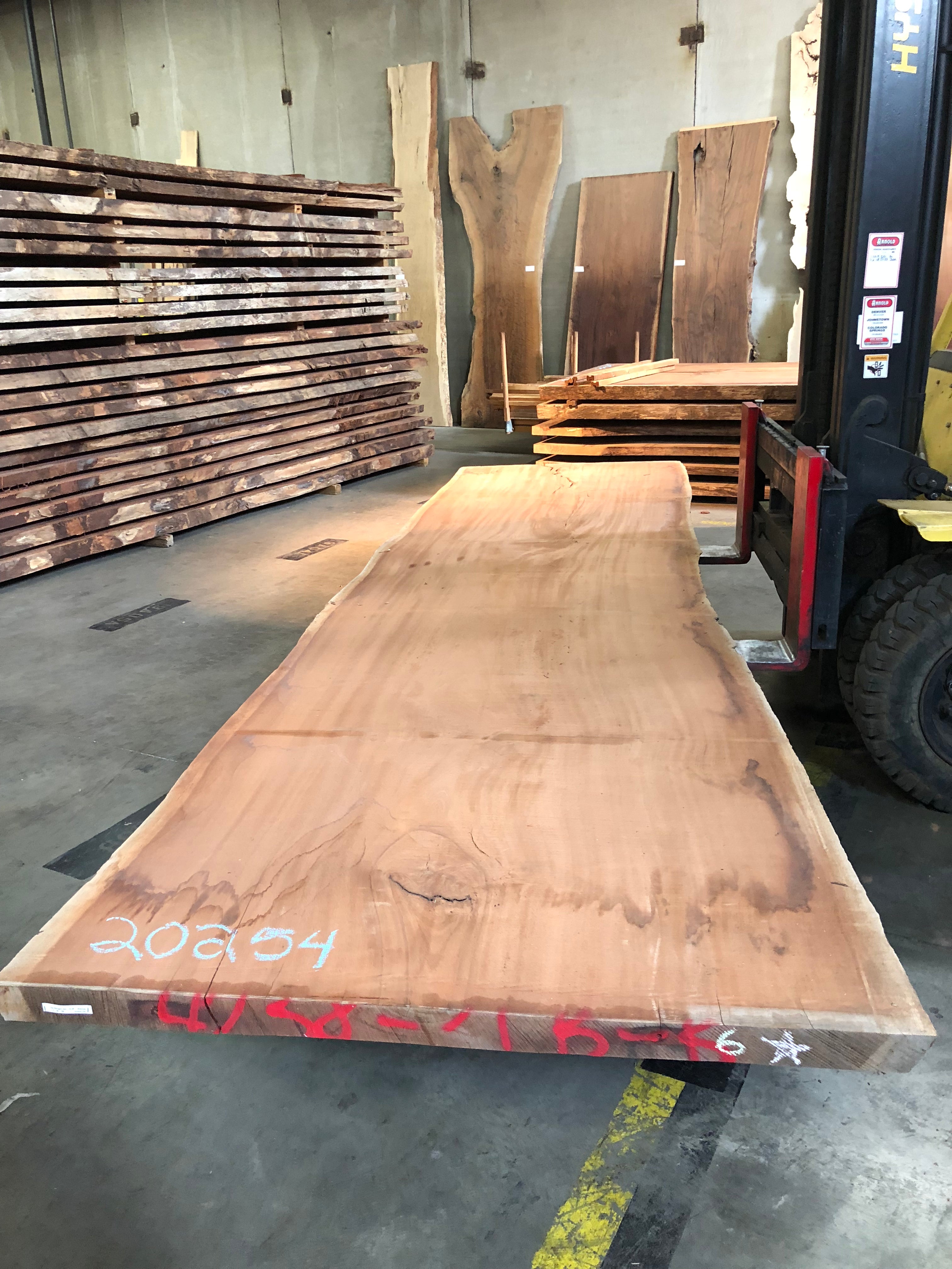 A sipo mahogany live edge slab