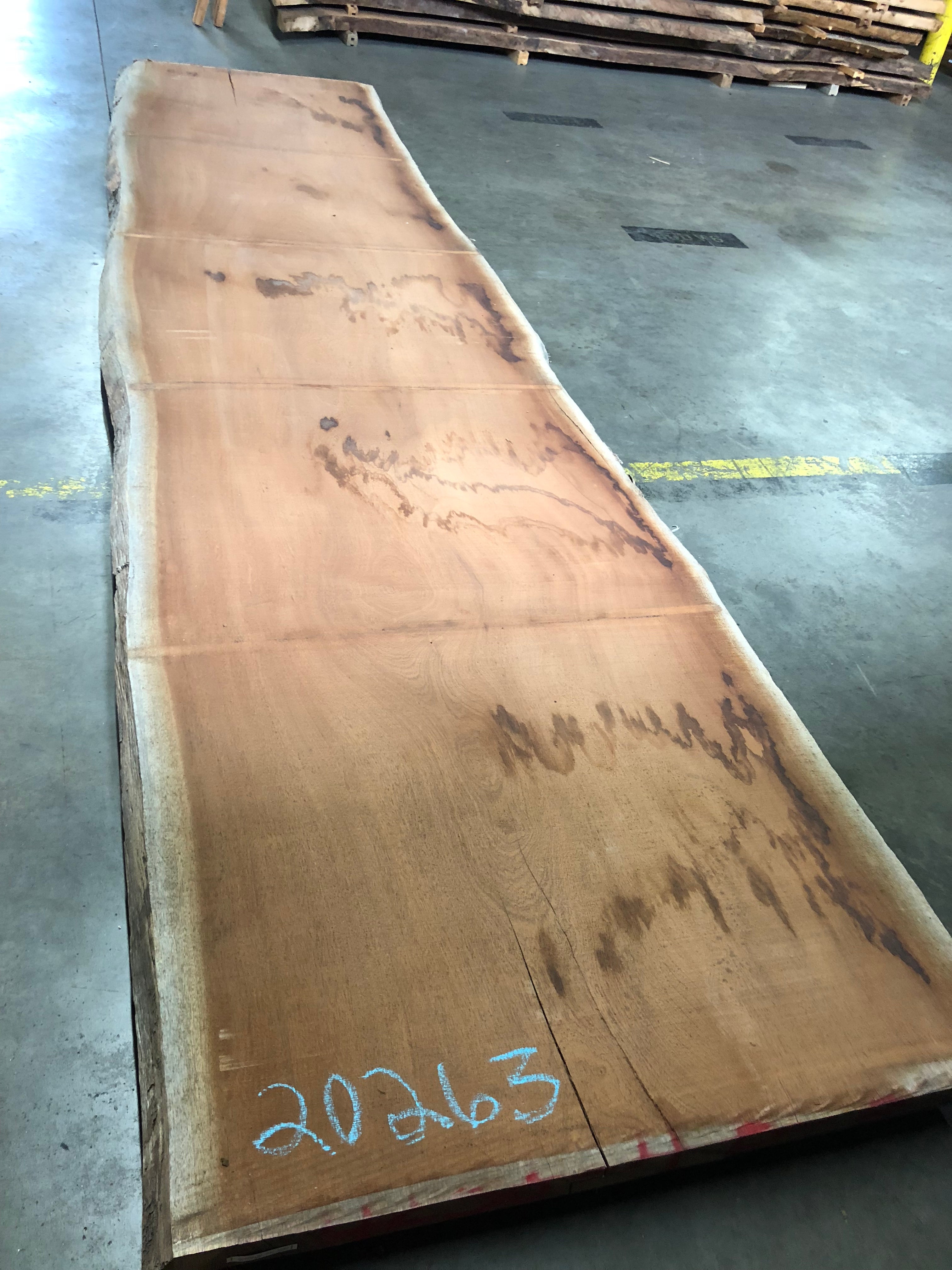 A sipo mahogany live edge slab