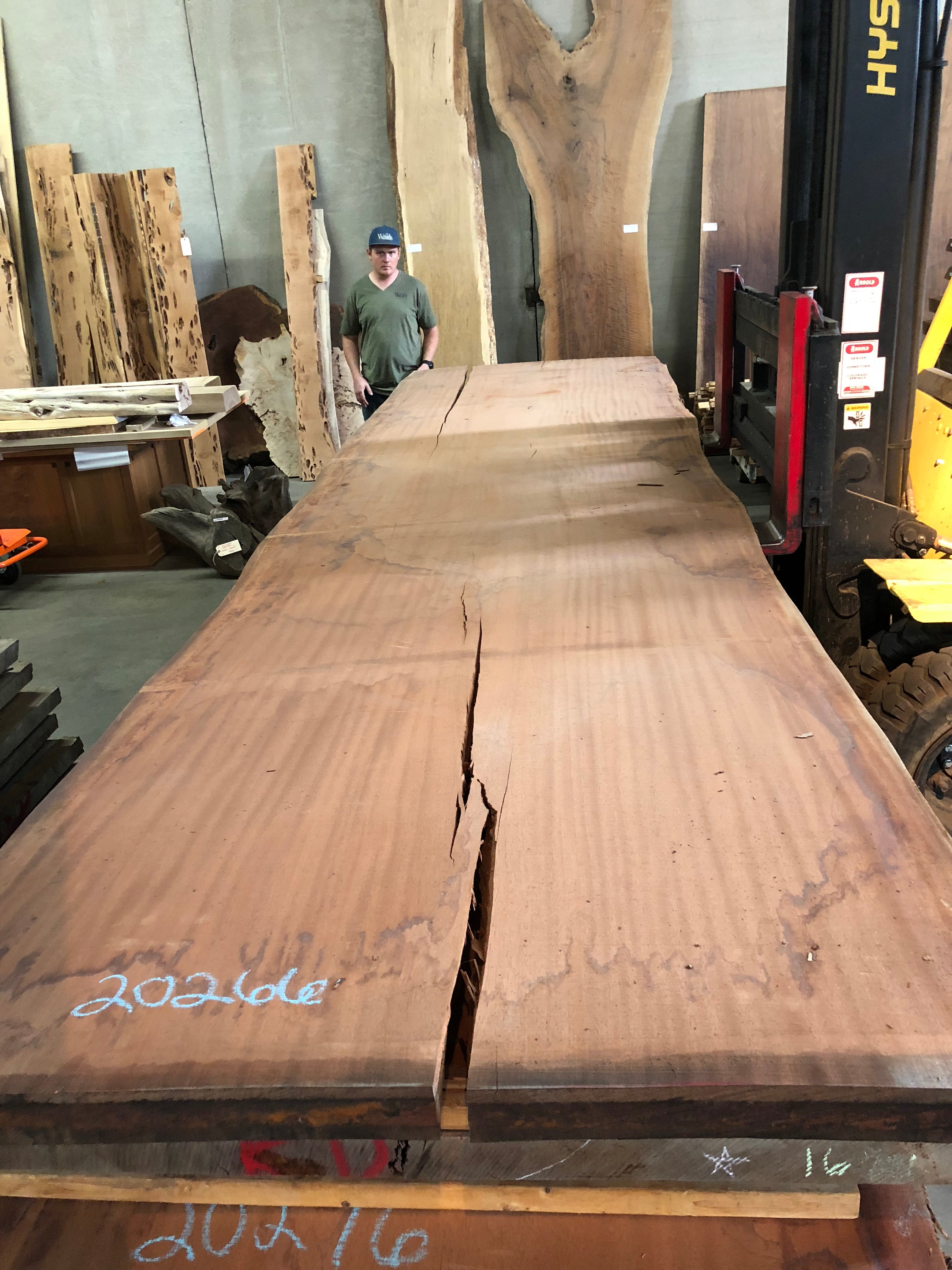 A sipo mahogany live edge slab