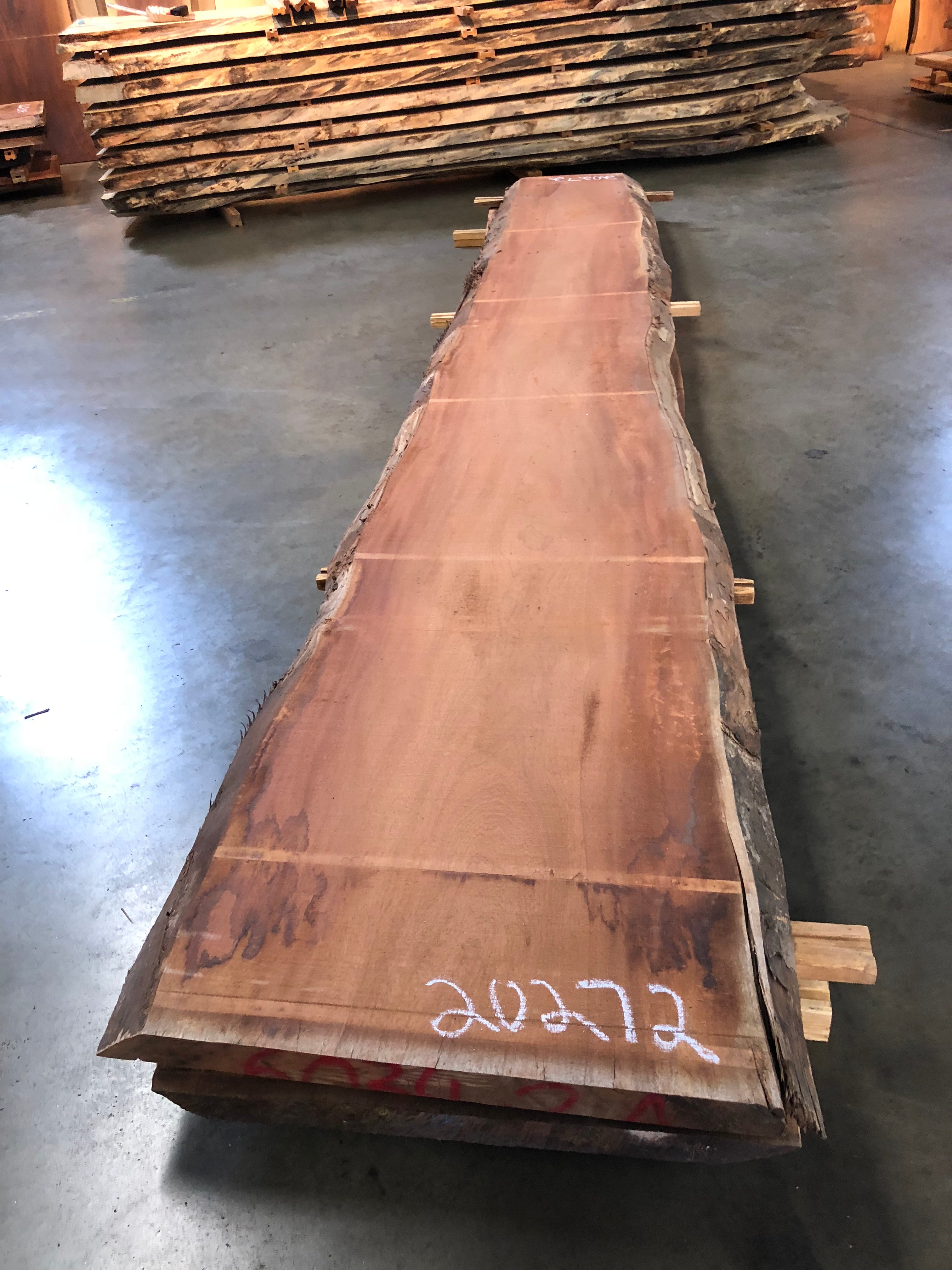 A sipo mahogany live edge slab