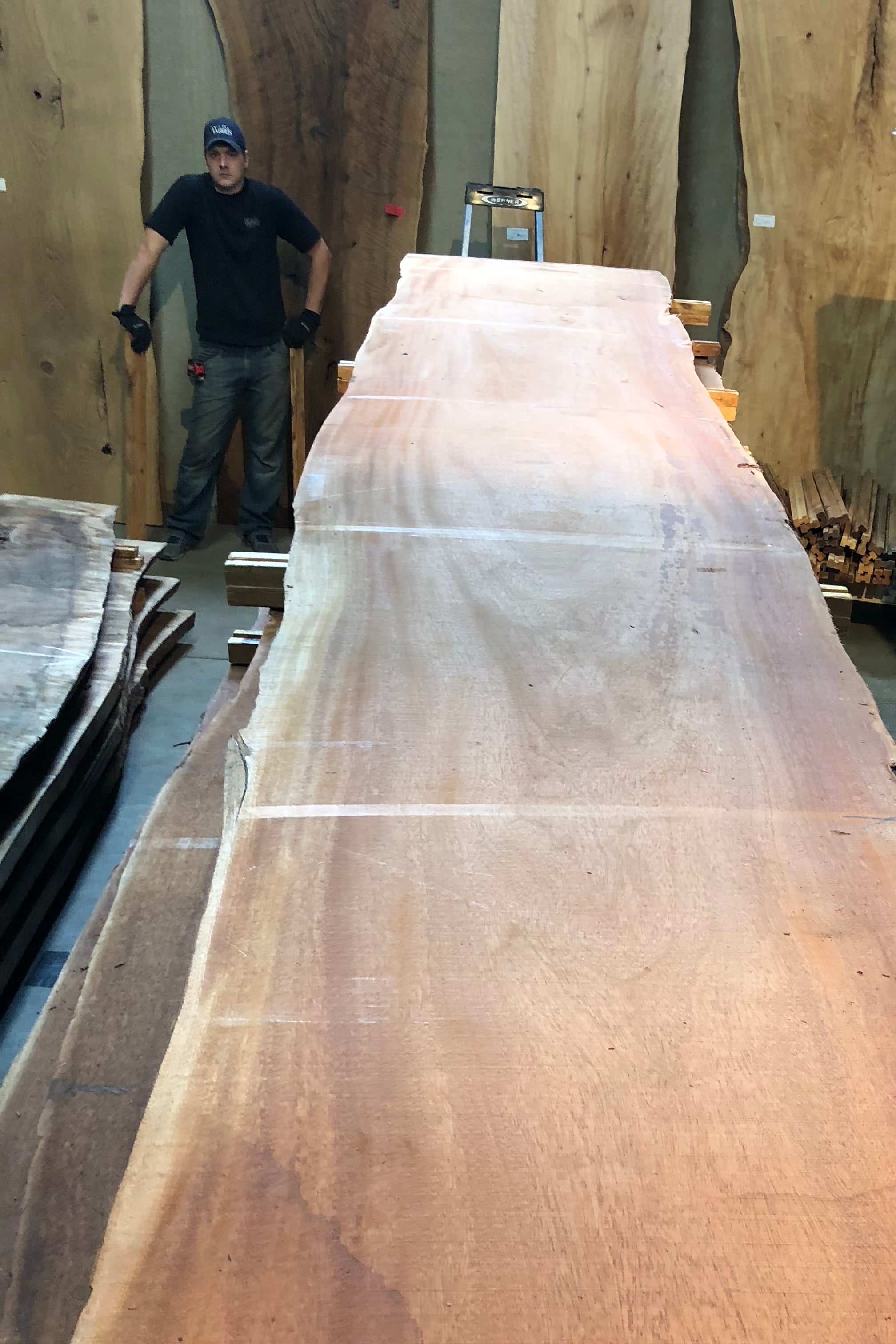 A sipo mahogany live edge slab