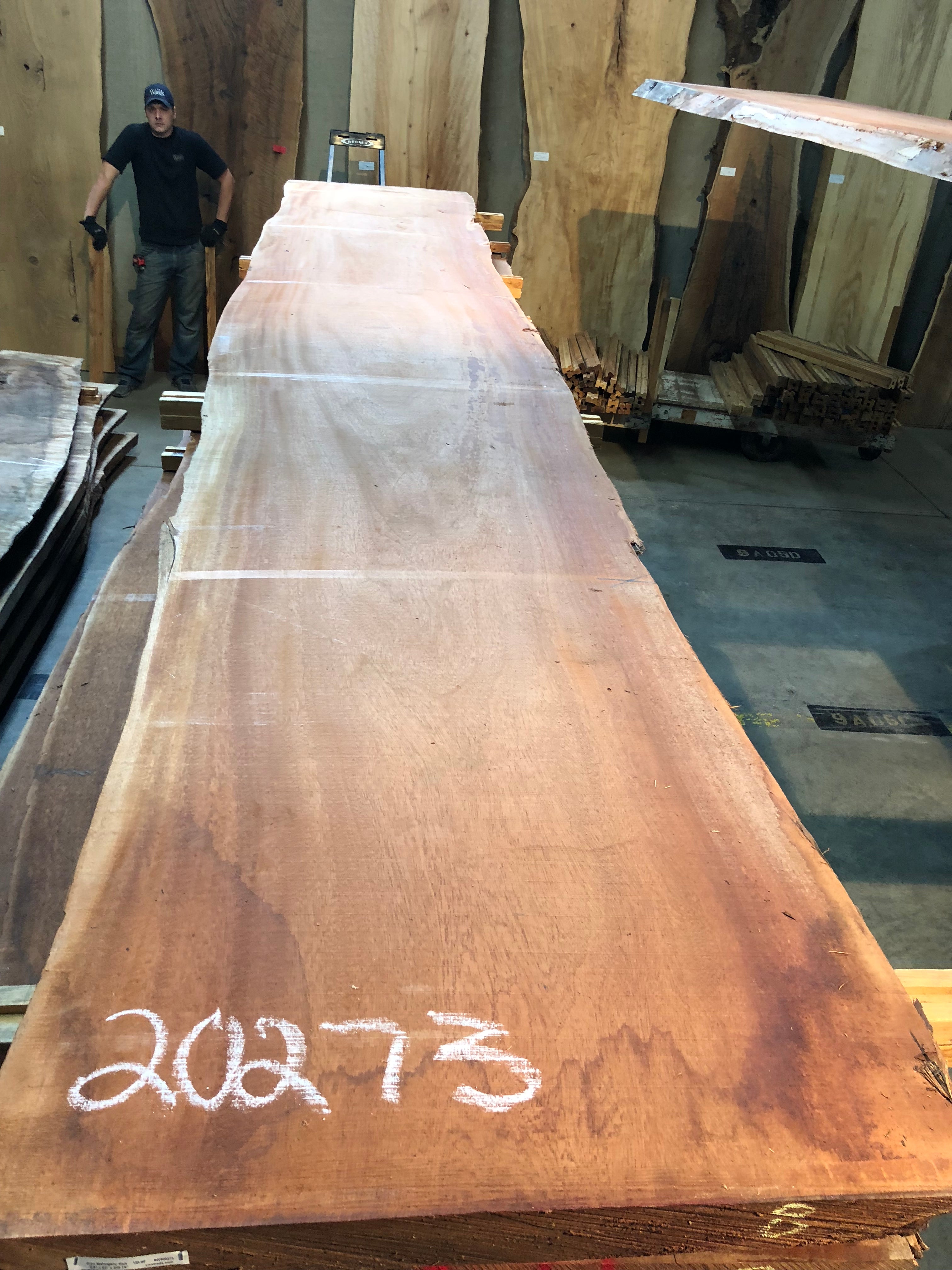 A sipo mahogany live edge slab