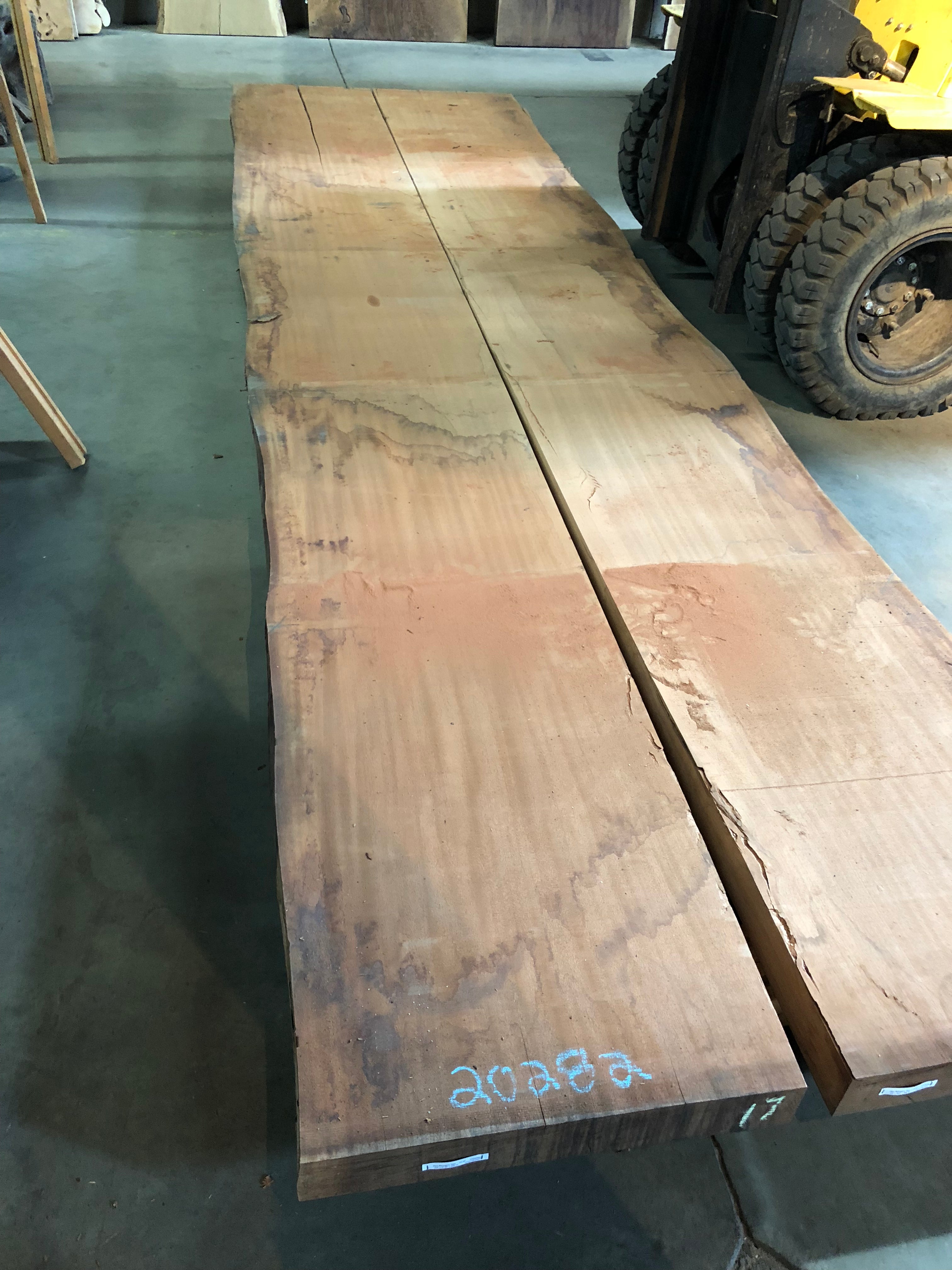 A sipo mahogany live edge slab