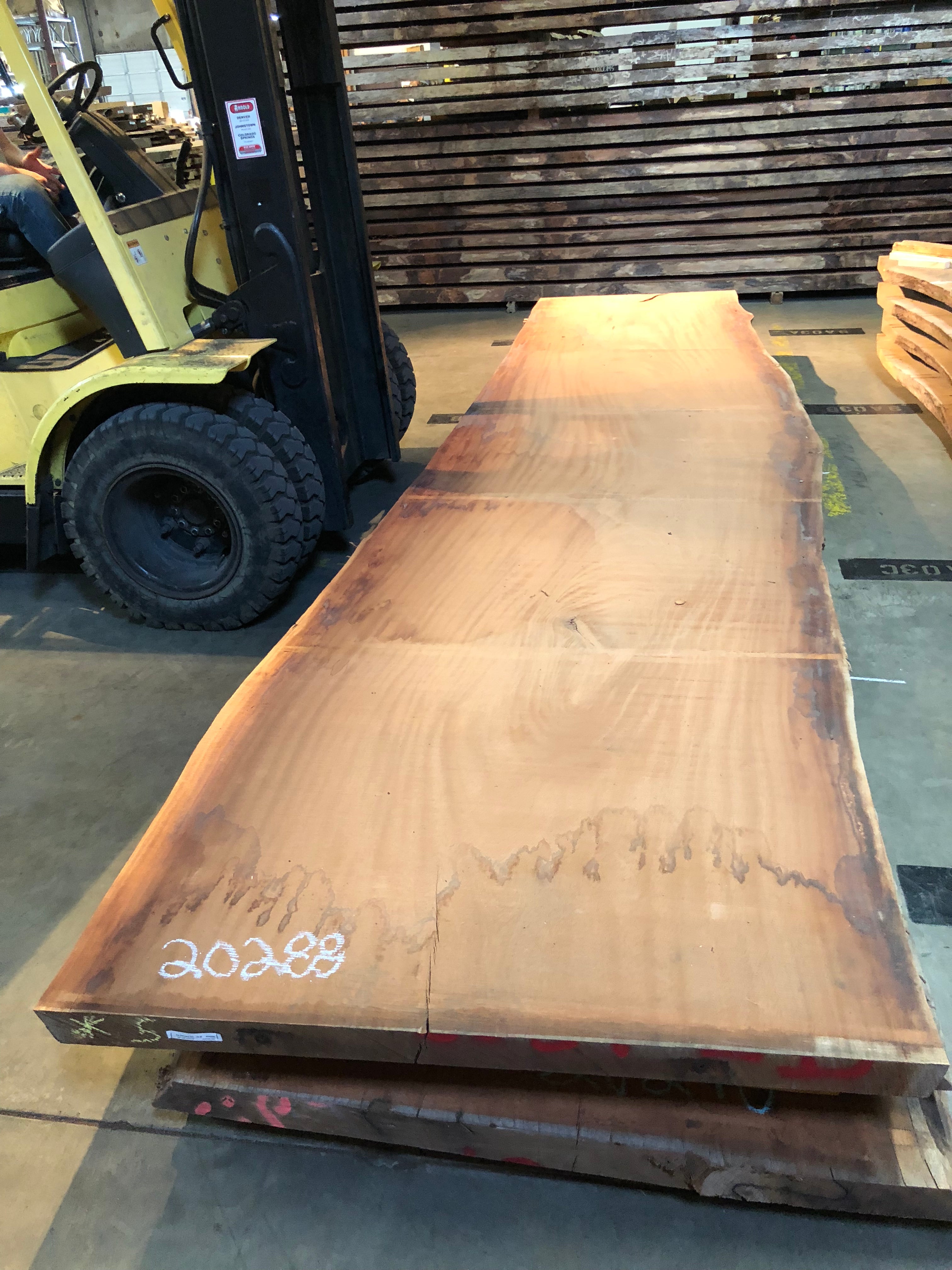 A sipo mahogany live edge slab