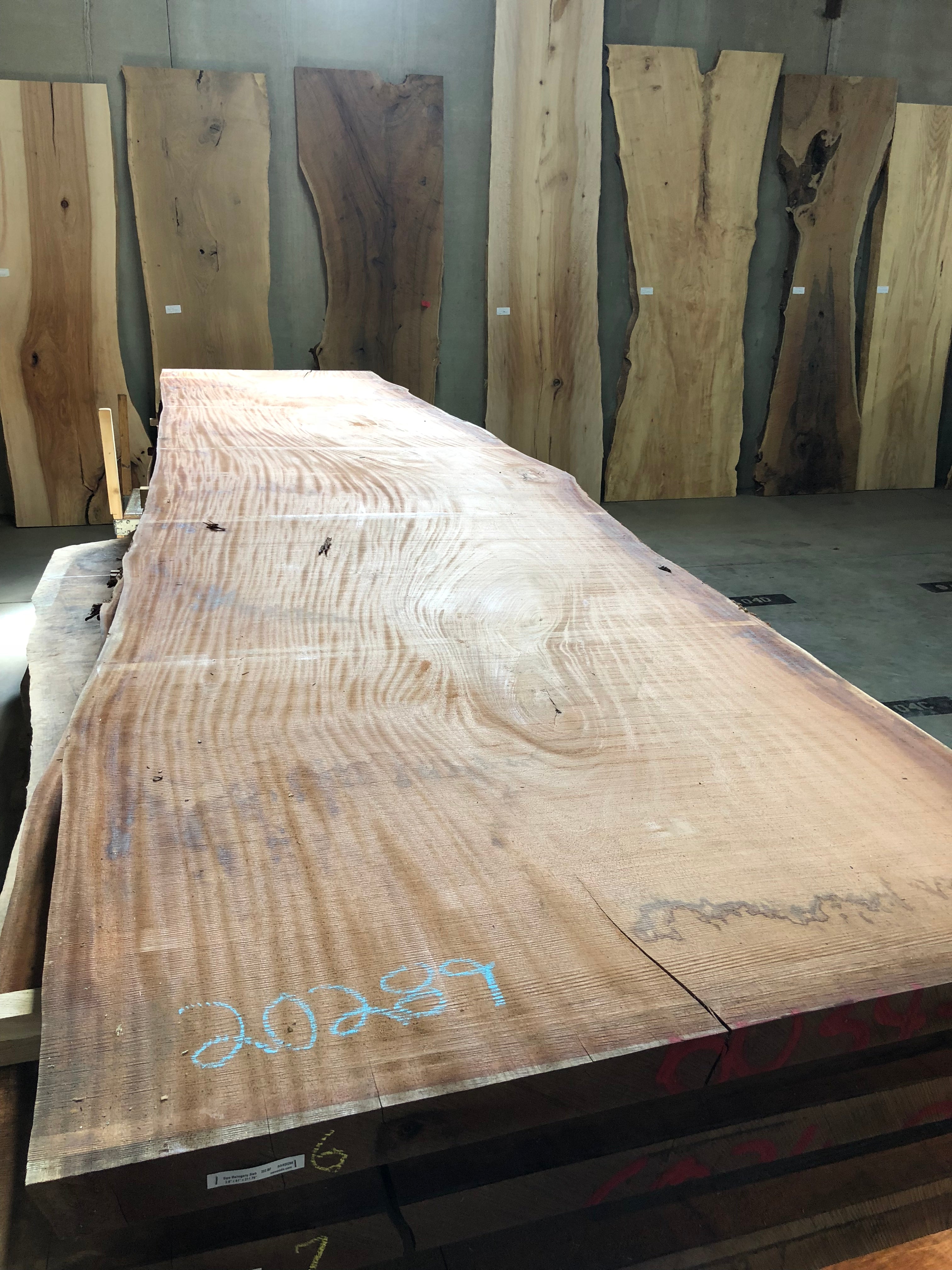 A sipo mahogany live edge slab