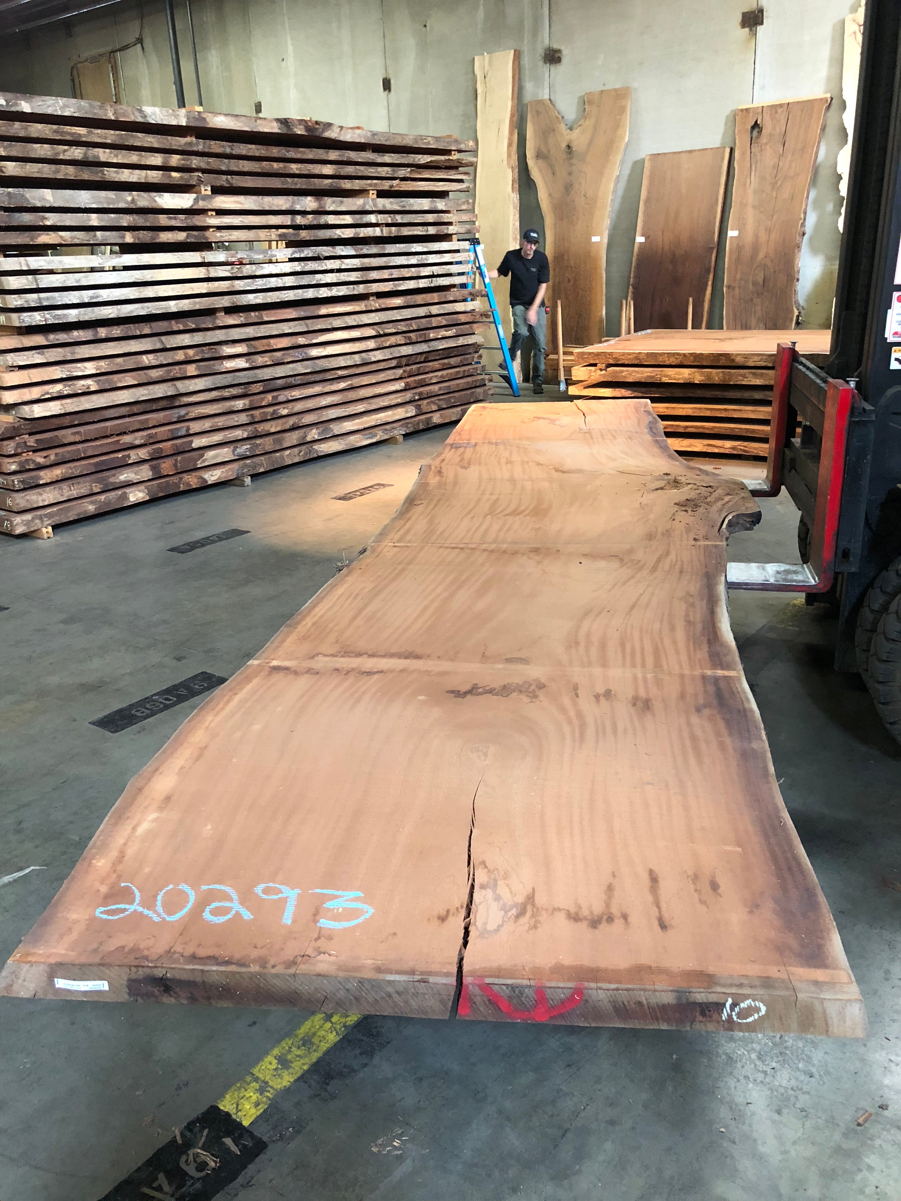 A sipo mahogany live edge slab