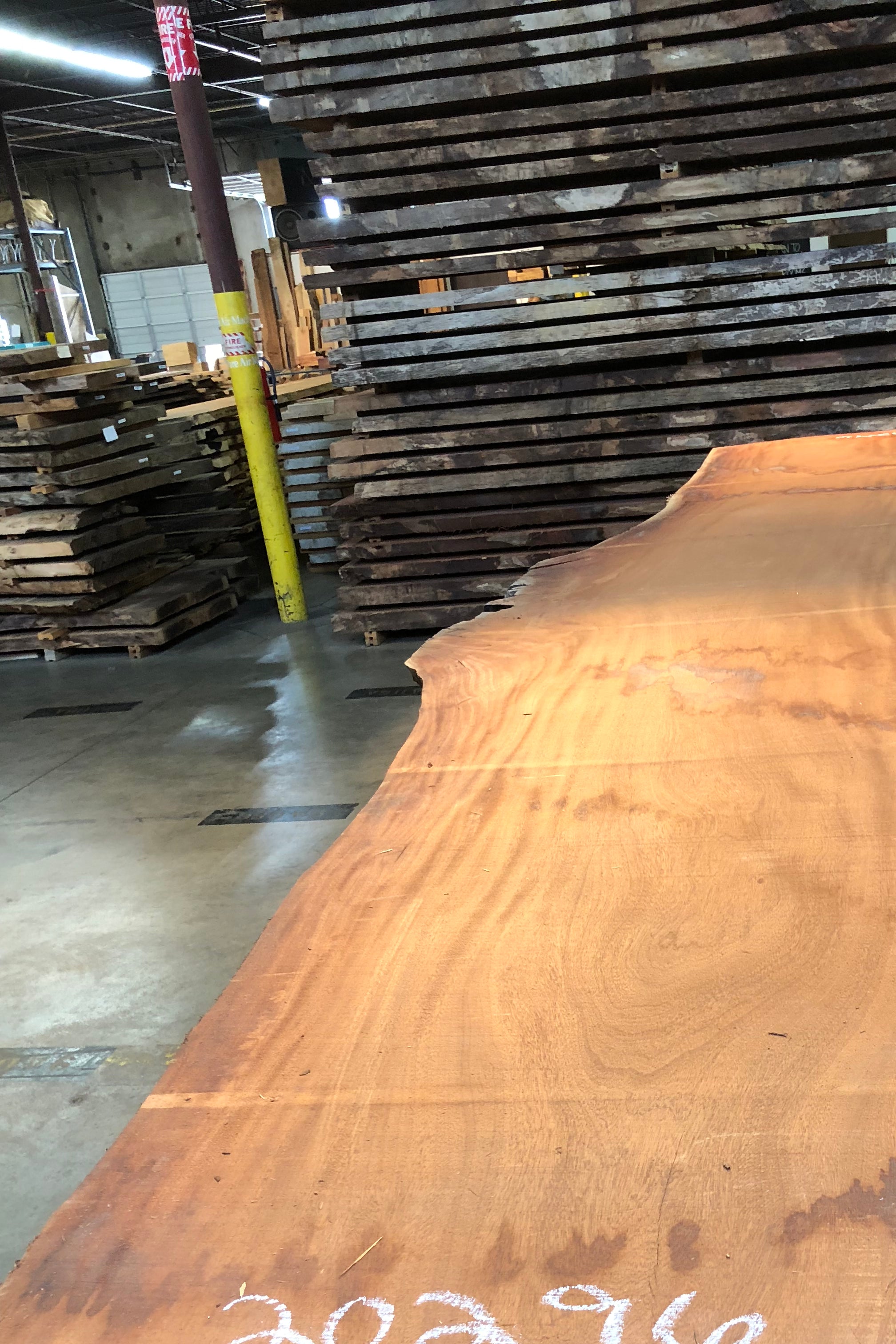 A sipo mahogany live edge slab