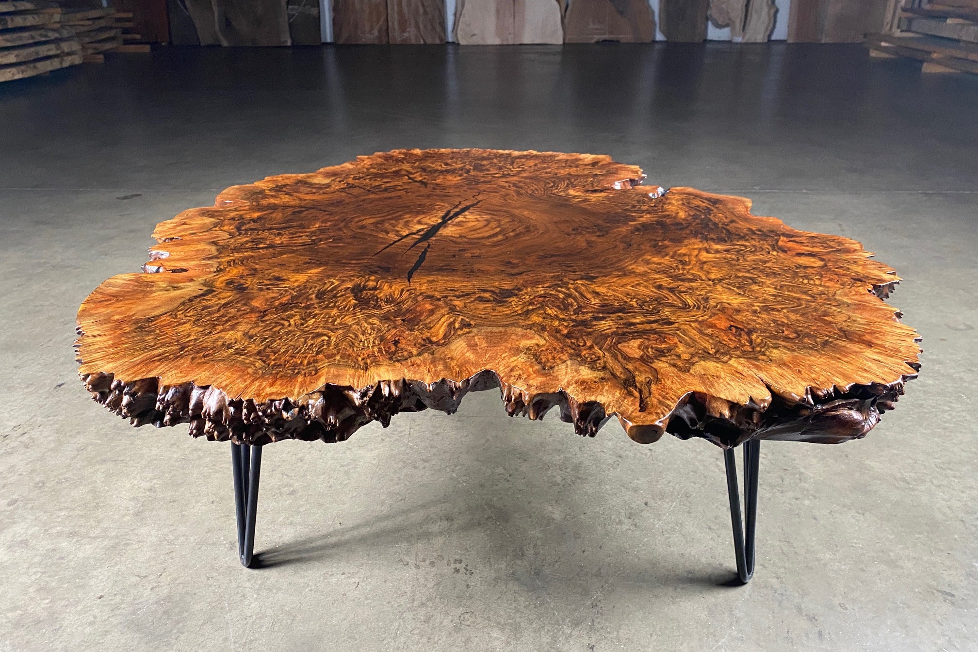 Claro Walnut Burl Table