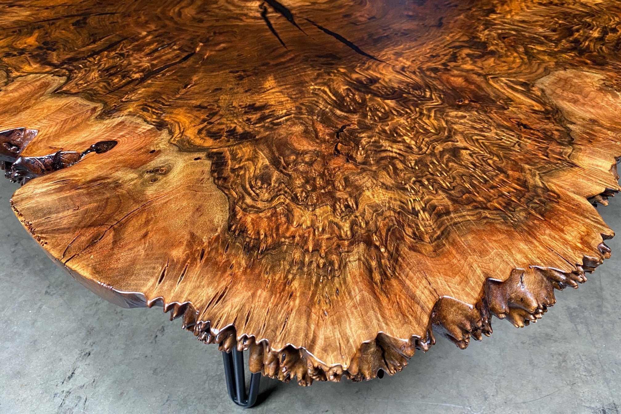 Claro Walnut Burl Table