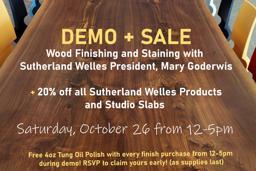 Wood Finishing and Staining DEMO + SALE