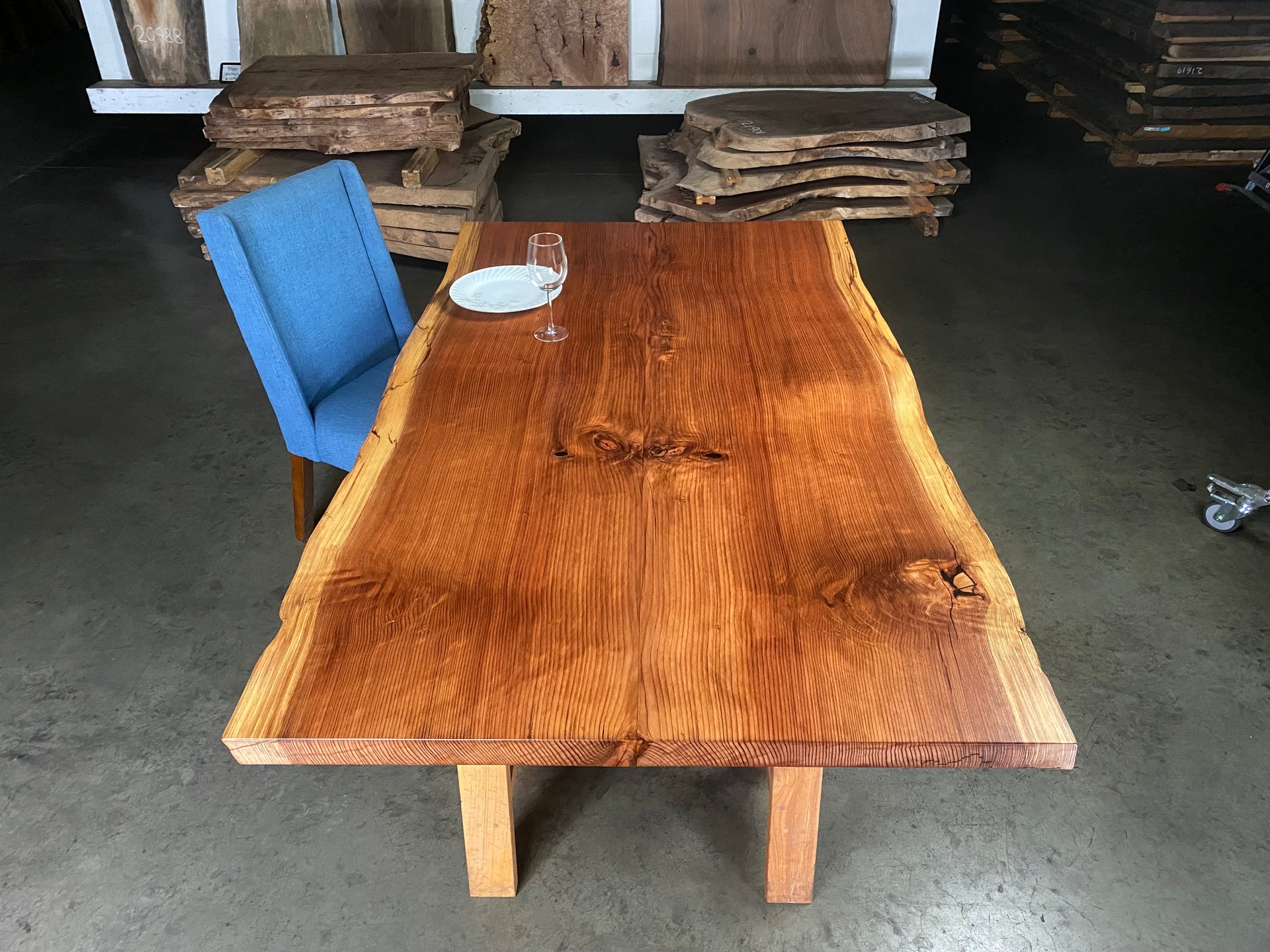 Redwood Bookmatched Dining Table – Collector's Specialty Woods