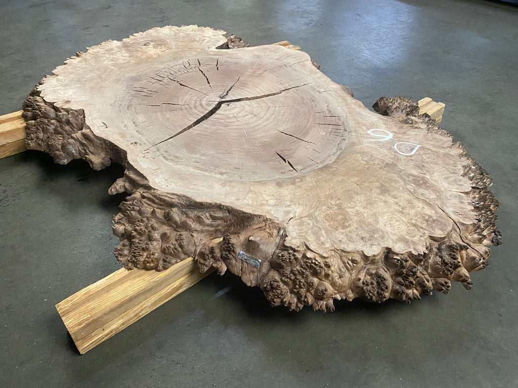 Claro Walnut Burl #D6 (51" x 24"-32" x 2")