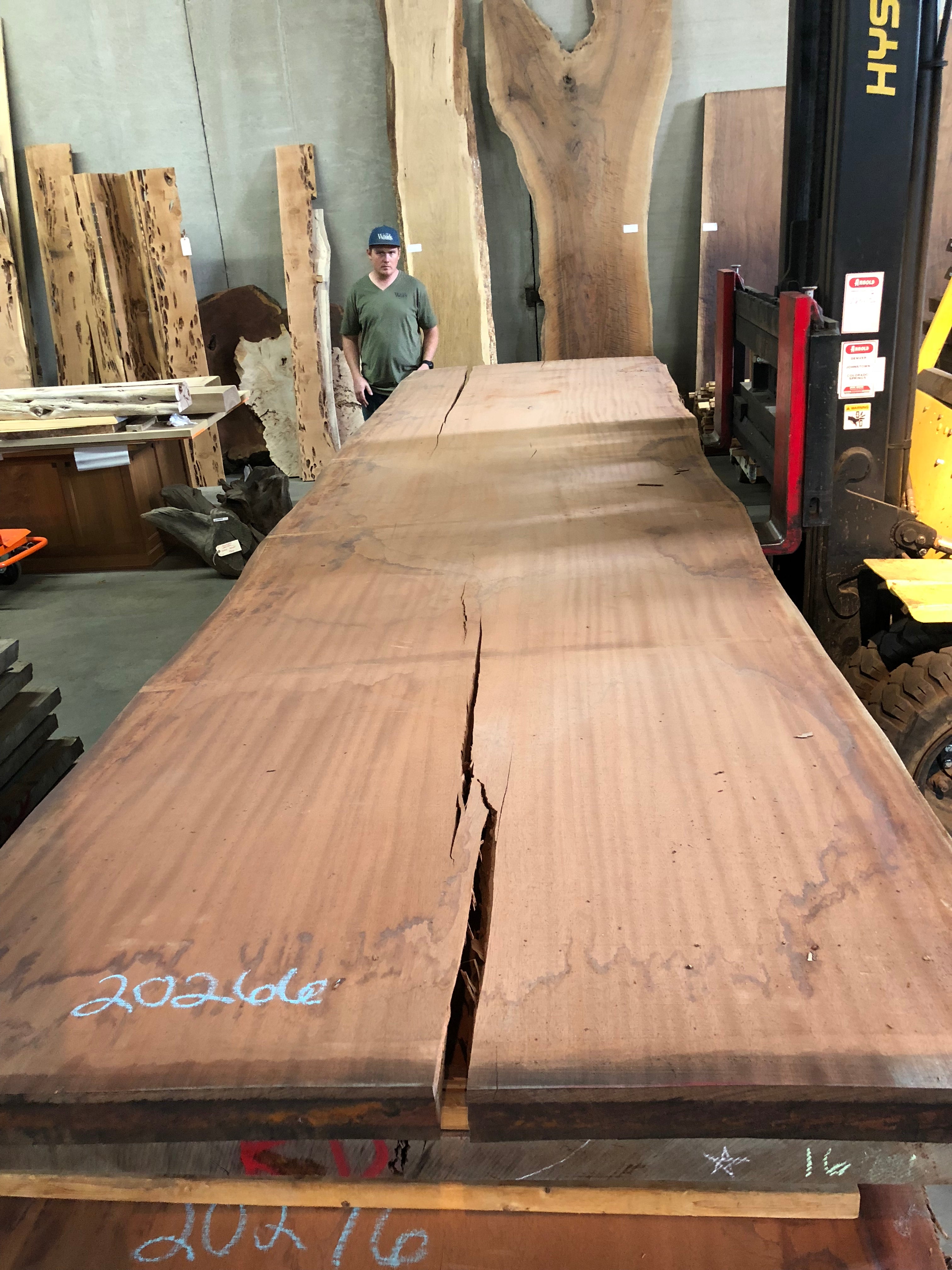 A sipo mahogany live edge slab 