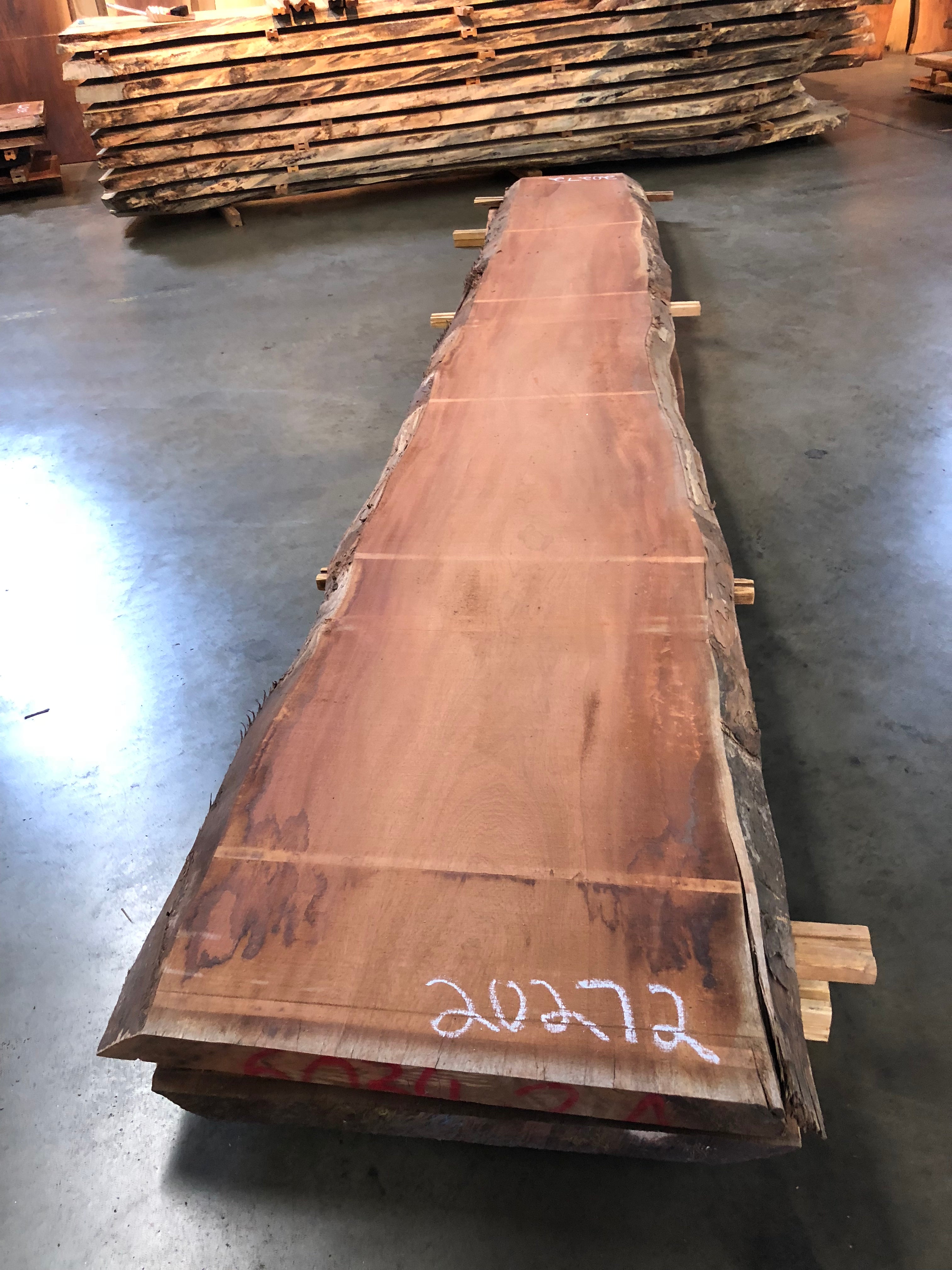 A sipo mahogany live edge slab 