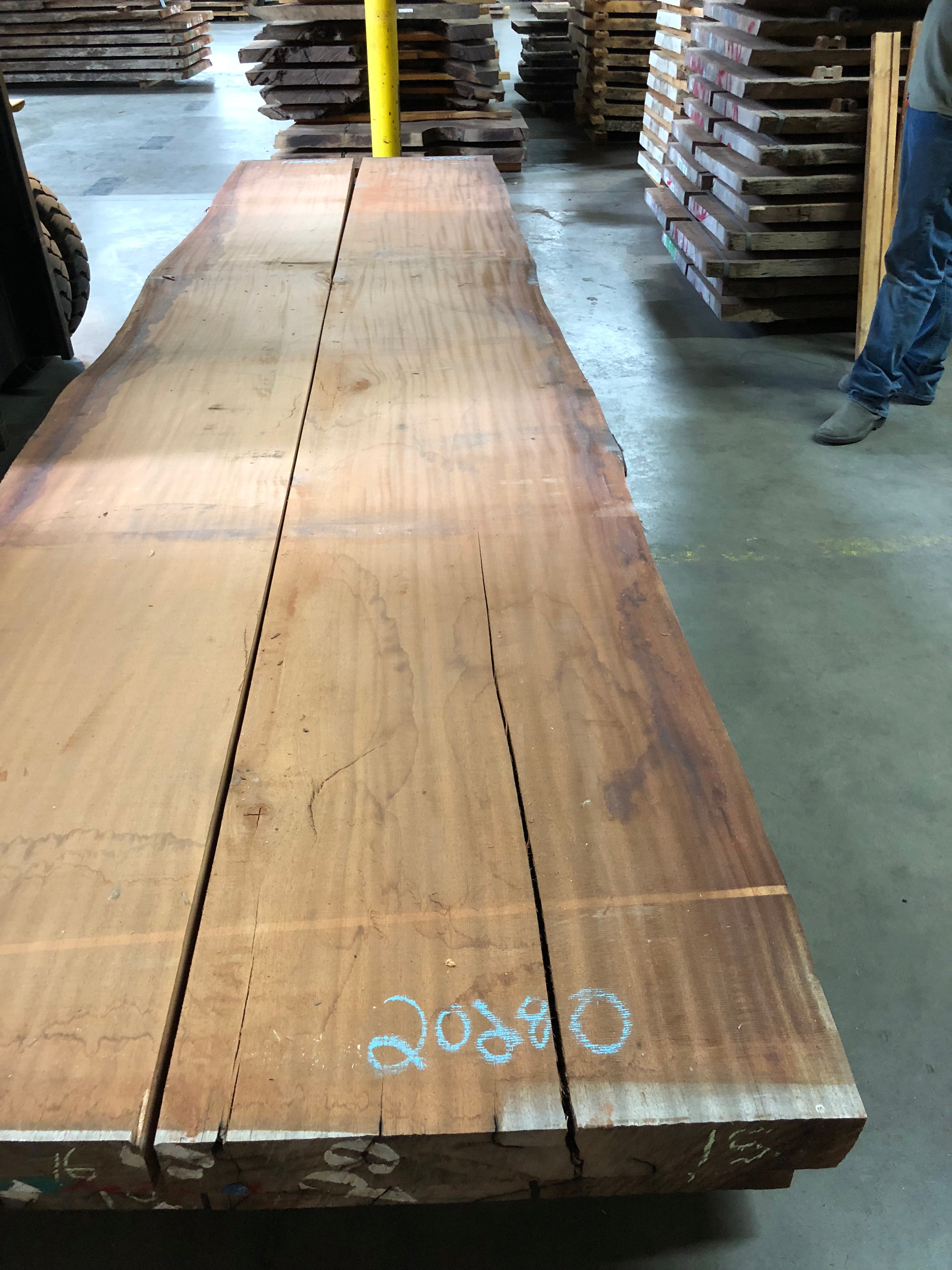 A live edge sipo mahogany slab of wood – Collector's Specialty Woods
