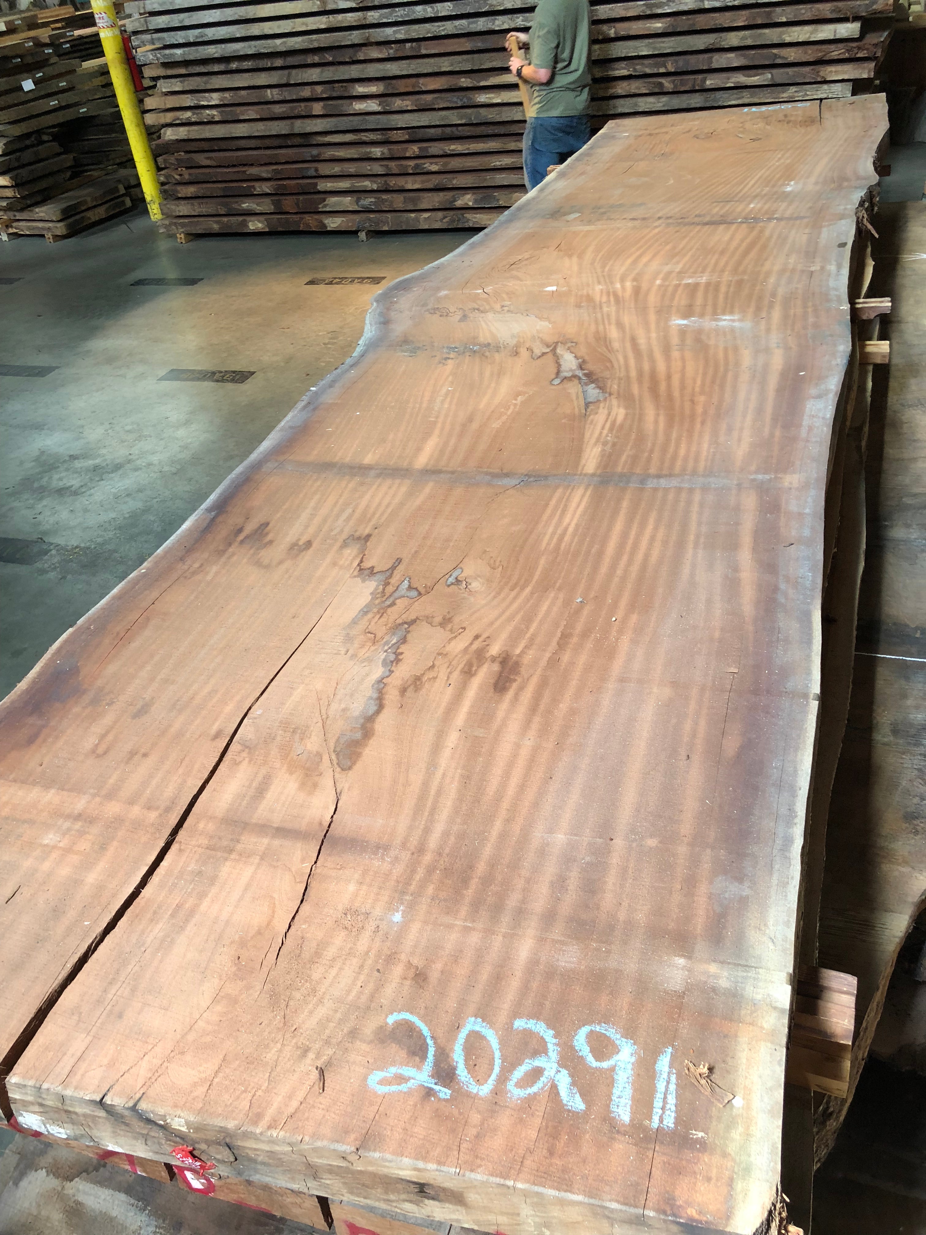 A sipo mahogany live edge slab 