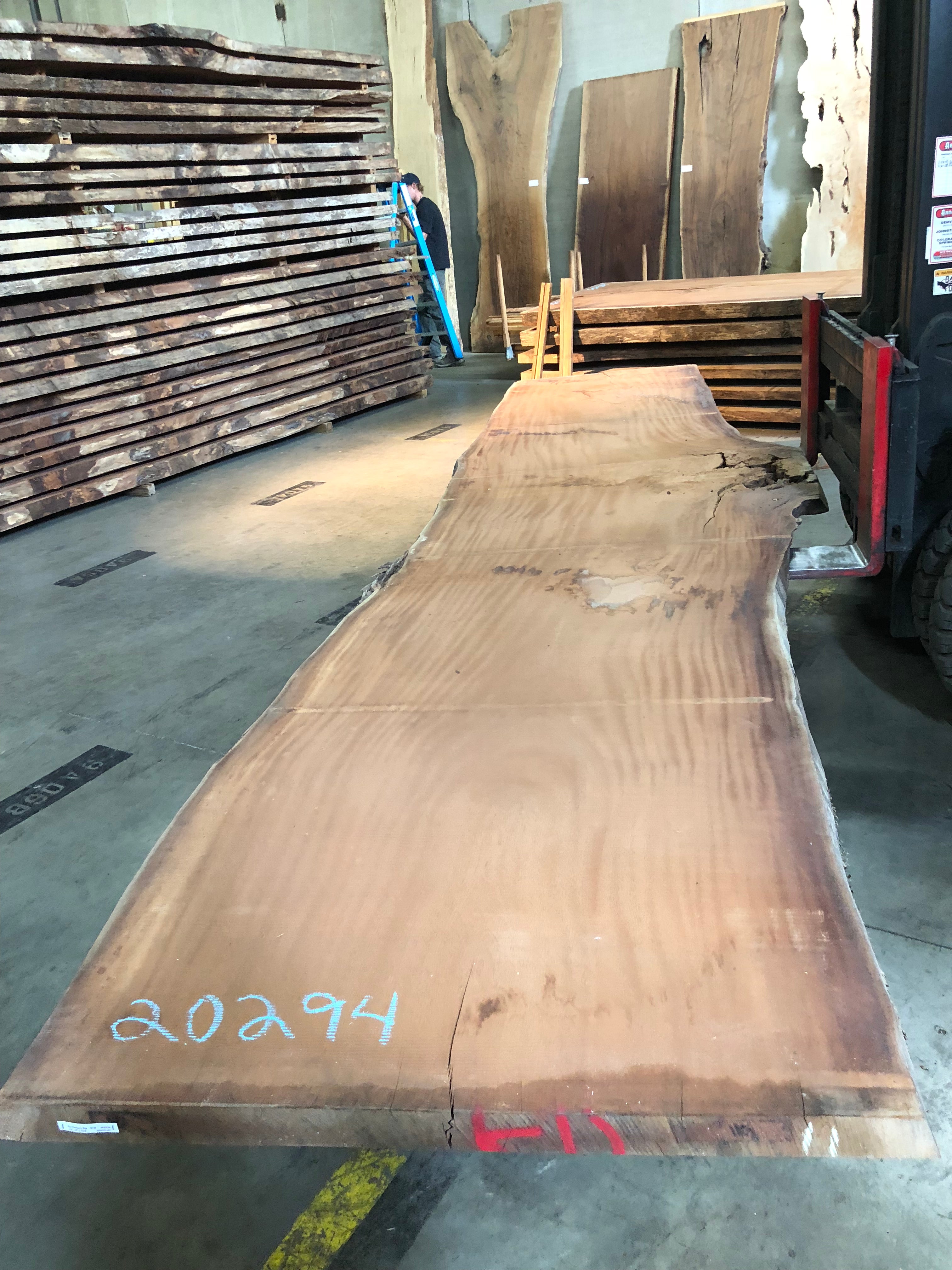 A sipo mahogany live edge slab 