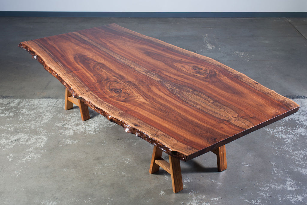 Claro Walnut 9' Bookmatched Table